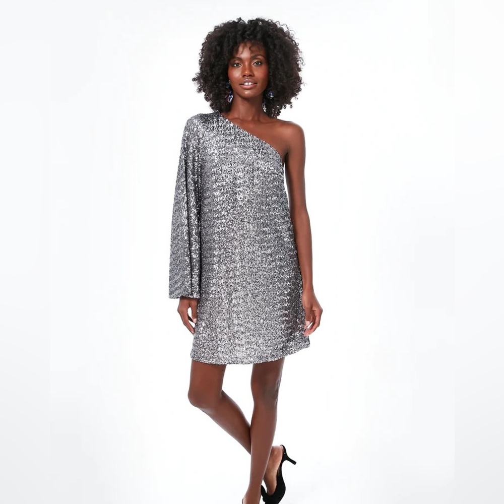 Borgo de Nor silver sequin dress - perfect condition!